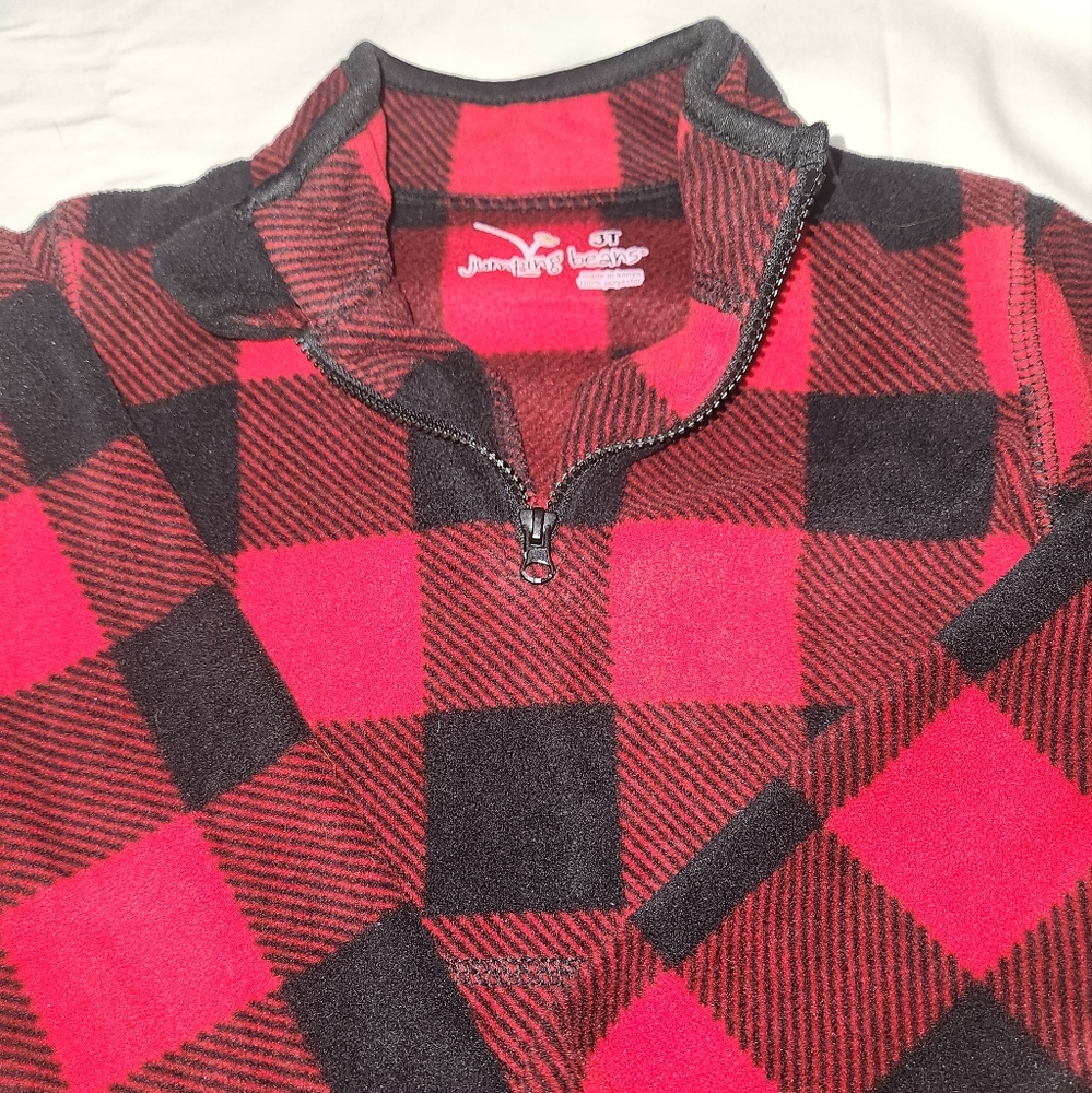 Jumping Beans plaid 3/4 zip up